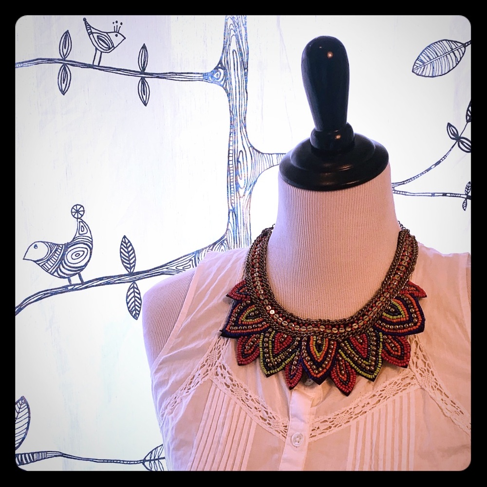 Anthropologie  ||  Tribal Beaded Necklace